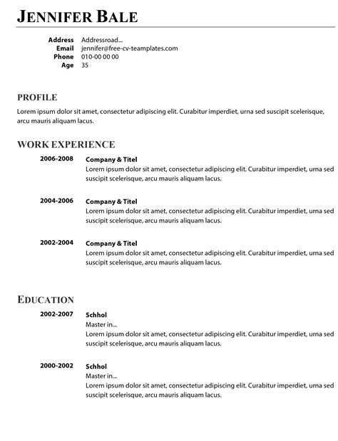 Wondering how to make a resume for a job? Simple Enough - Free Word Template