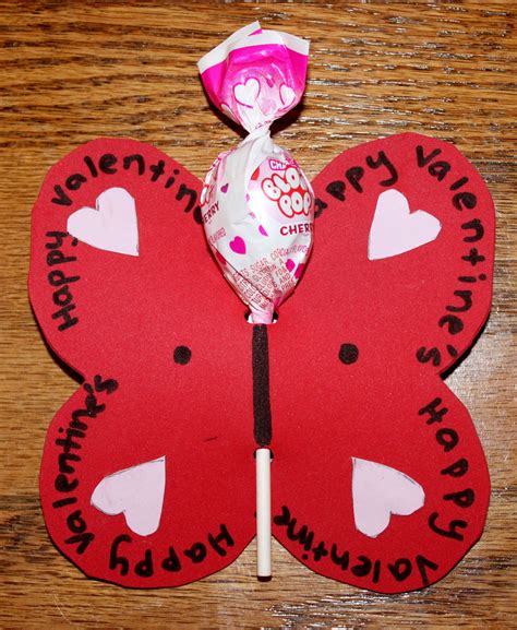 Valentines Lollipop Butterfly Crafts For Kids Arts And Crafts
