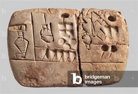 Image Of Early Pictographic Cuneiform Tablet Mesopotamia Uruk C3100