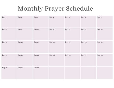 What To Pray Printable Monthly Prayer Calendars Bible Study Printables