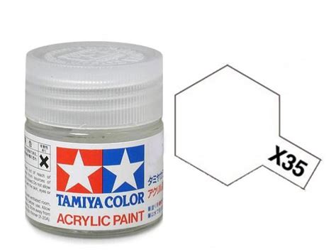 Tamiya Acrylic Mini X 35 Semi Gloss Clear Gloss 10ml Jar Tam81535