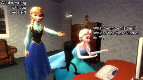 Elsa And Anna S Reaction To Frozen Rule SFM Art By ErichGrooms On