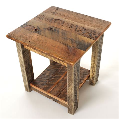 Heart Move Low Price Dads Recycled Wood End Table Worldwide Shipping
