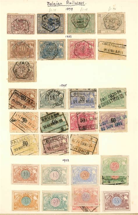 Belgium Stamps 1849 1913 Ideal Stamp Album Pages From Medallion