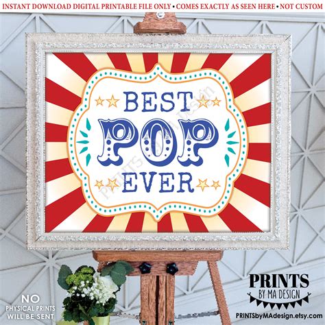 Best Pop Ever Sign Popcorn Carnival Fathers Day T Popcorn Favors