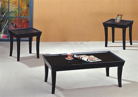 Amazon GTU Furniture 3 Piece Wood Occasional Table Set Black