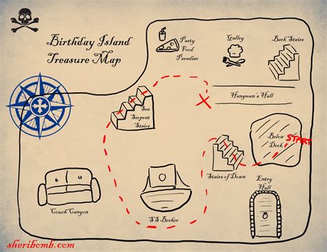 Free Pirate Treasure Maps For A Pirate Birthday Party Treasure Hunt Images