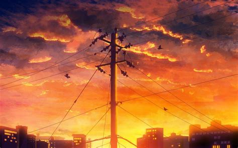 Anime Sunset Wallpapers Top Nh Ng H Nh Nh P