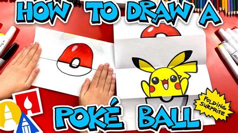 How To Draw A Poké Ball Folding Surprise Art For Kids Hub Art For
