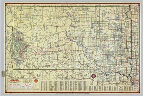 Shell Highway Map Of South Dakota David Rumsey Historical Map Collection