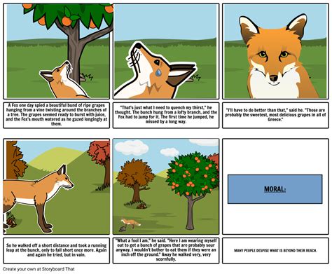 The Fox And The Grapes Storyboard By Ag2003