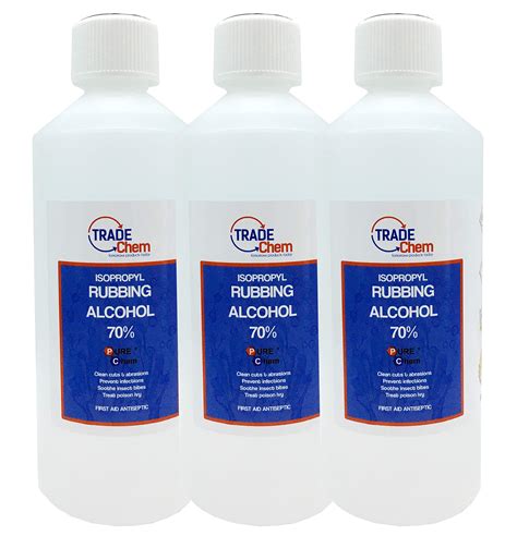 Buy First Aid Antiseptic Isopropyl Rubbing Alcohol 70 500ml X 3 Blue