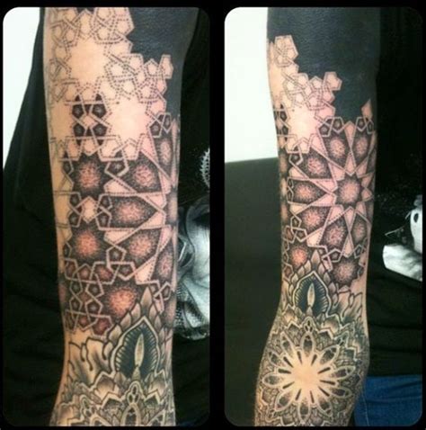 My Mandala Dotwork And Blackwork Half Sleeve Tattoos Pinterest