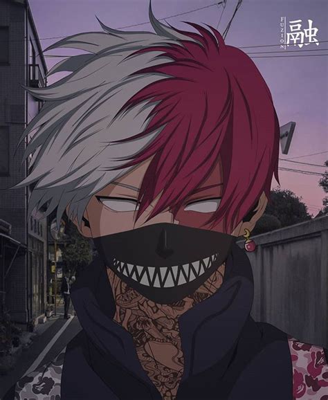 Shoto Todoroki Edit By Fuzͥiͣoͫn融 Fuzixn Anime Demon Boy Dark