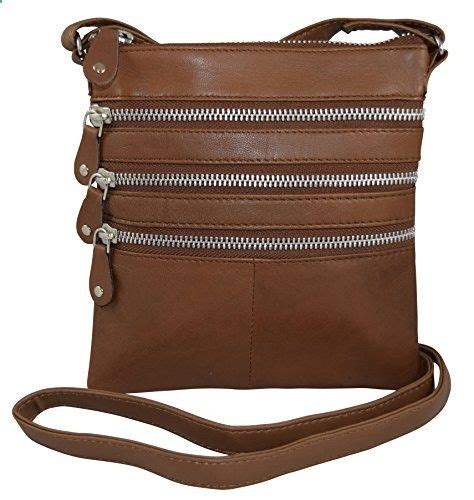 Genuine Leather Womens Casual Multi Pocket Small Crossbody Bag With