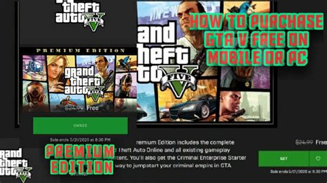 How To Purchase Gta V Free On Mobile And Pc With Premium Editionon