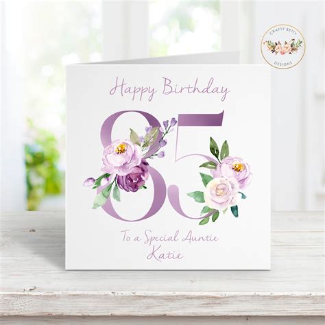 Happy 85th Birthday Card Personalised Card Personalised Etsy