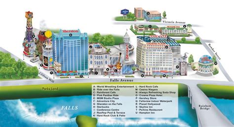 Site Map Of Falls Avenue Resort Niagara Falls Canada Hotels Niagara