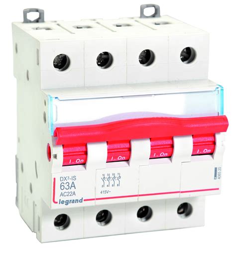 Dx³ Isolators 4 Pole 415 V Nominal Rating 63a 406520 Legrand