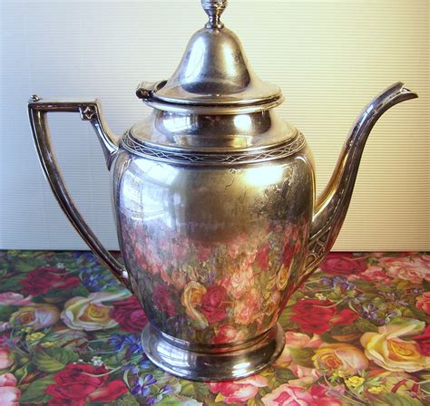 Vintage Silver Plate Sheffield Teapot Reproduction 1688