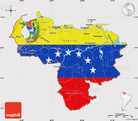 Flag Map Of Venezuela