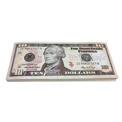 Dollar 10 No Watermark Paper Heaven Hell Bank Notes Currency Prop
