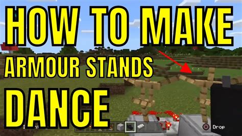In this video it shows you how to build two armor stands in minecraft using redstonemy vlog channel : How to Make Armour Stands DANCE in Minecraft PS4 - YouTube