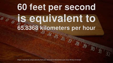 60 Fts To Kmhr How Fast Is 60 Feet Per Second In Kilometers Per