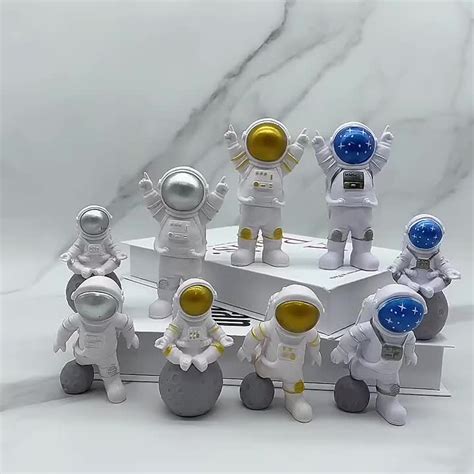 3 Styles Astronaut Figurine Home Decor Desktop Ornaments Pvc Resin