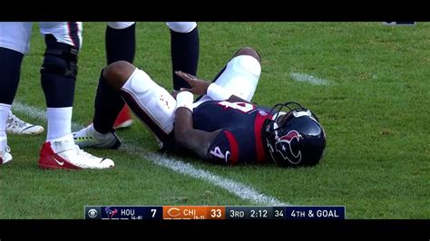 Deshaun Watson Serious Injury Texans Vs Bears Youtube