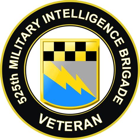 38 Inch Us Army 525th Military Intelligence Brigade Veteran Sticker