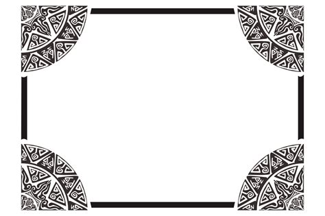 Black Mandala Ornament Frame Border 12085581 Png