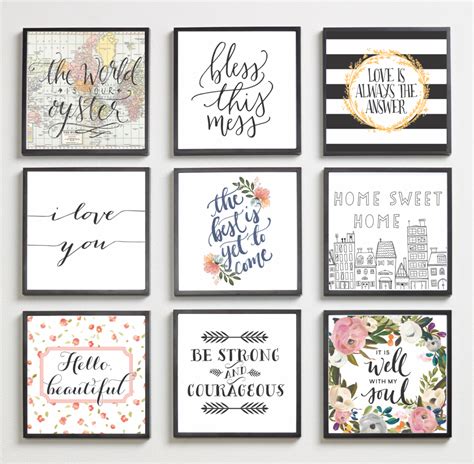Free Printable Floral Inspirational Quote Wall Art The Cottage Market