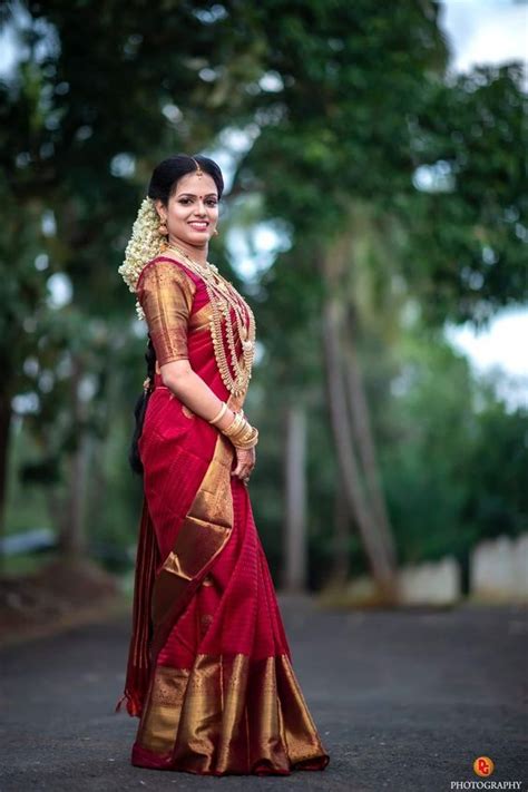 gorgeous red silk saree wedding saree blouse designs wedding saree indian south indian bride