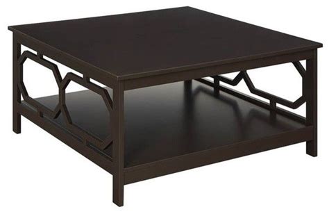 Convenience Concepts Omega Square 36 Coffee Table In Black Wood Finish