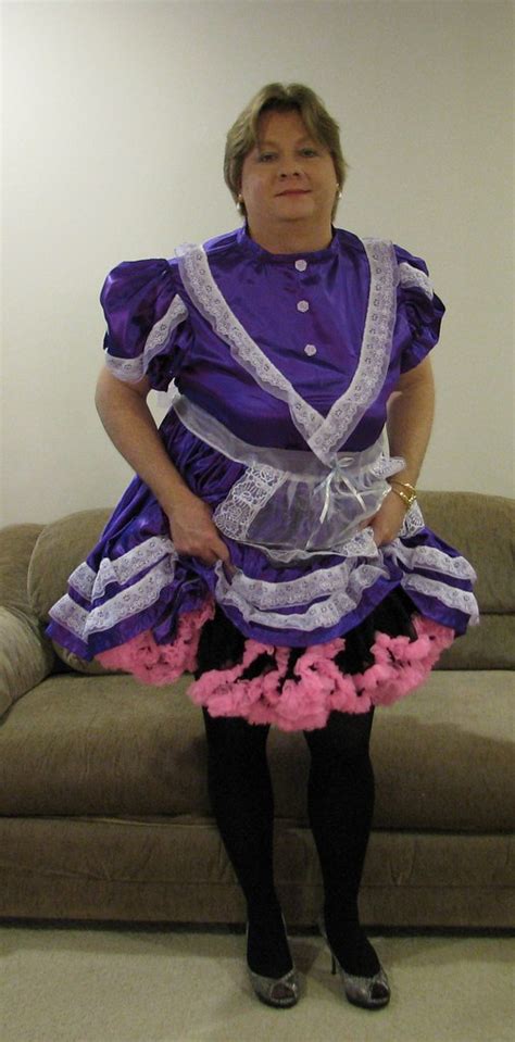 Chrisissy Sissy Maid In Purple Showing Petticoat Chrisissy Flickr