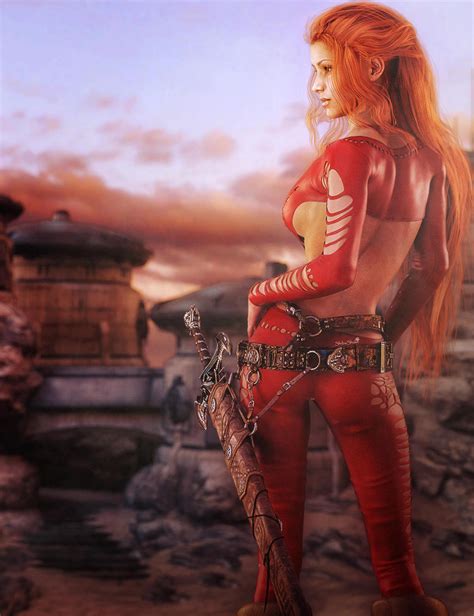 Red Head Warrior Woman Fantasy Art Daz Studio Iray By Shibashake On DeviantArt