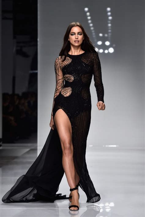 Irina Shayk Versace Spring Summer Show Paris Fashion Week Celebmafia