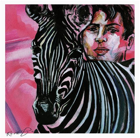 Zebra Boy Squared Painting By Rene Capone Pixels