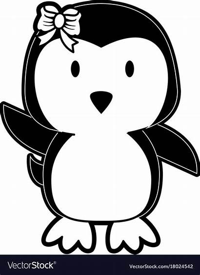 Penguin Cartoon Bye Waving Animal Hello