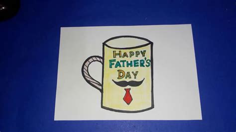 How To Draw A Picture For Fathers Day I Love Dad How To Draw Happy
