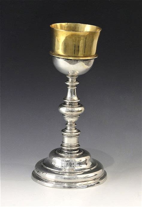 16th 17th Centuries Spanish Silver Chalice With Hallmarks Fr