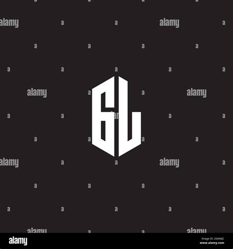 Logotipo Gl Monograma Con Plantilla De Diseño De Forma Hexagonal