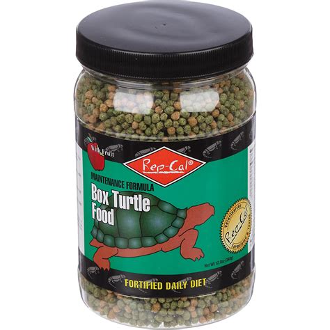 In order for box turtles to live happy lives in box turtles recognize food by sight and smell, so you'll need to stimulate both senses to entice them to eat. Rep-Cal Maintenance Formula Box Turtle Food with Fruit | Petco