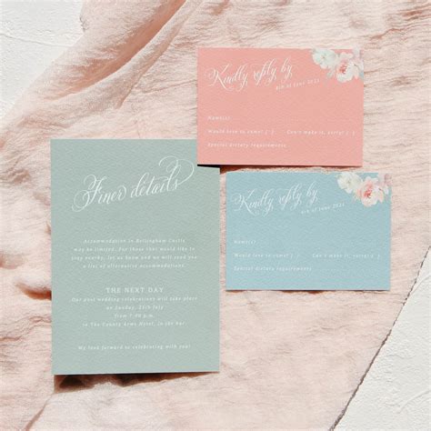 Pastel Floral Invitation Wedding Invitations And Wedding Stationery