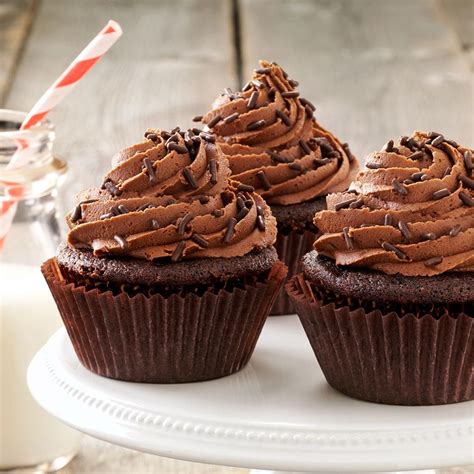 These cupcake recipes from scratch include chocolate, vanilla, carrot cake, red velvet, hummingbird cupcakes, and more. Buttermilk Chocolate Cupcakes Recipe | Taste of Home