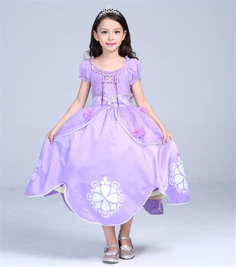 5 Layers Cotton Lining Halloween Kids Costumes Girls Princess Sofia