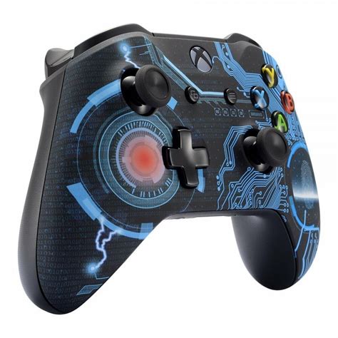 Blue Tech Un Modded Custom Controller Compatible With Xbox One Etsy