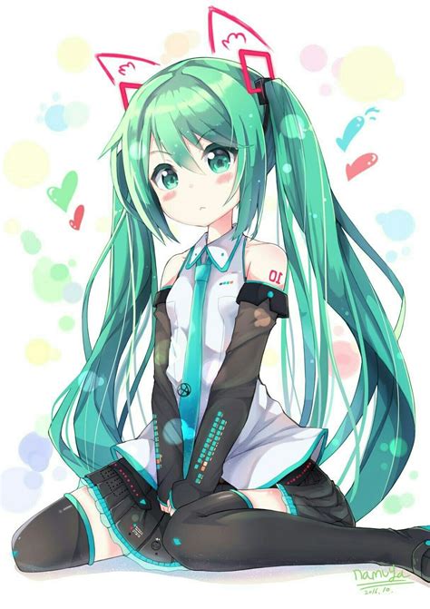 Anime Art Аниме Hatsune Miku Vocaloid Anime Chibi Anime Neko Anime Kawaii