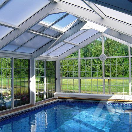 Careful planning and design is necessary to have appropriate ventilation, structural support and dehumidifiers to avoid these issues. DIY Polycarbonate Pool Enclosure | Indoor outdoor pool, Indoor swimming pool design, Indoor ...